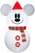 3.5' Gemmy Airblown Inflatable Disney Mickey Mouse As Snowman w/ Santa Hat Yard Decoration 117565